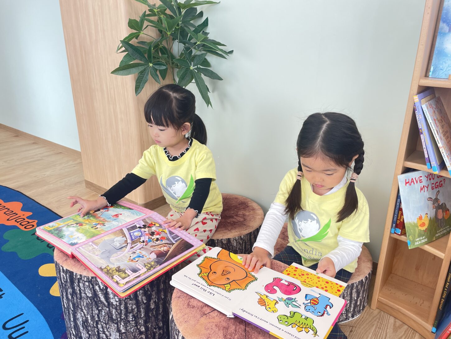 1000冊以上の絵本があるLibrary活動